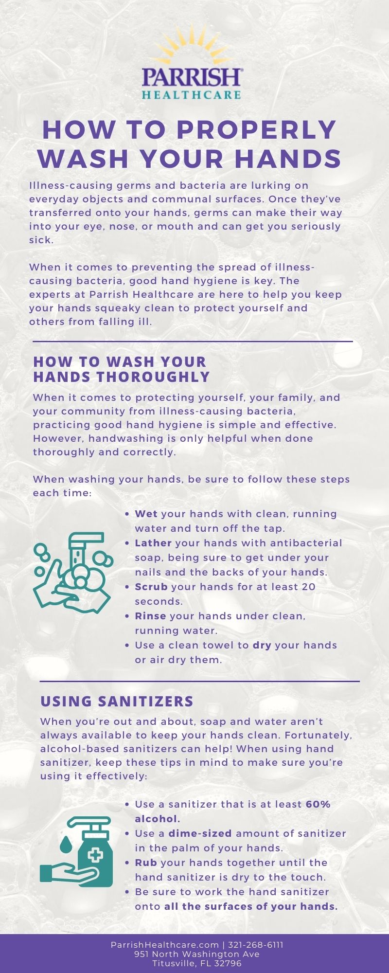 how to properly wash your hands infographic