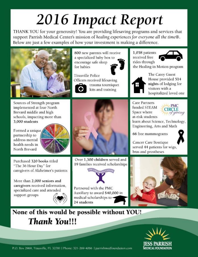 2016 impact report flyer